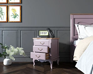 купить красивые Прикроватная тумба Leontina Lavanda на три ящика арт ST9302/3L