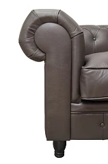 купить Диван из коричневой кожи Chesterfield Brown Leather 2S