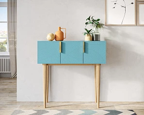 купить красивый Консоль с тремя дверками "Line" LN15/GR1/blue в интернет-магазине