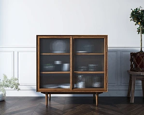 купить стильный Буфет "Bruni" с дверками и витражными стеклами арт BR60