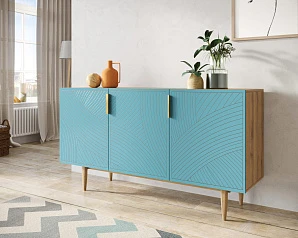 купить Комод с тремя дверками "Line" LN02/GR1/blue