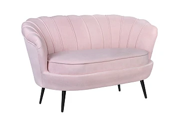 купить Диван ракушка Pearl Double Pink на черных ножках