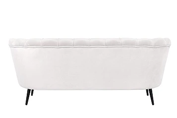 Диван ракушка Pearl Triple Beige на черных ножках
