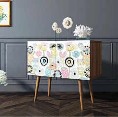 заказать стильные Комод на высоких ножках "Berber" малый арт BB13/Print_03