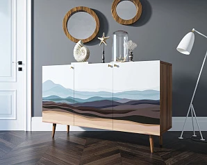 заказать Комод "Berber" три дверки 11 принт арт BB01/Print_11 в интернет-магазине