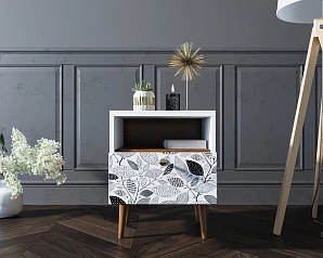 заказать стильные Тумбочка "Berber" с одним ящиком 9 принт арт BB06/Print_09, разноцветная