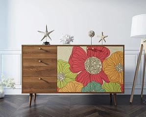 красивые Комод "Berber" с двумя дверками и ящиками 5 принт арт BB05/Print_05 в интернет-магазине