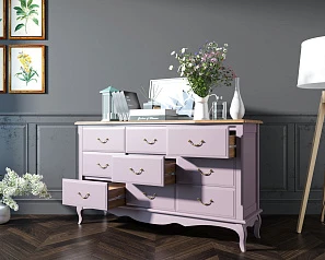 красивый Комод Leontina Lavanda на девять ящиков арт ST9379L в интернет-магазине