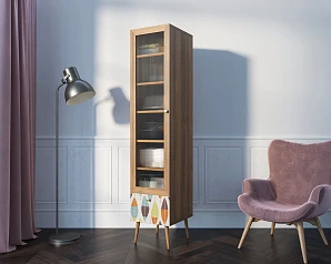 заказать Буфет "Berber" одностворчатый с ящиком принт 48 арт BB48/Print_48 в интернет-магазине