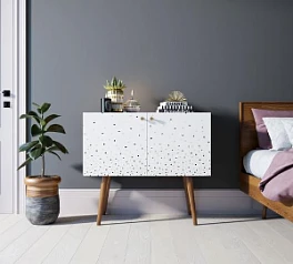 фото Комод на высоких ножках "Berber" малый принт 15 арт BB13/Print_15 в интерьере