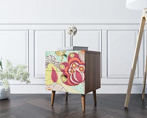 купить стильные Тумбочка "Berber" с двумя ящиками 6 принт арт BB03/Print_06, разноцветная в интернет-магазине