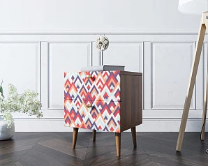 купить стильные Тумбочка "Berber" с двумя ящиками 2 принт арт BB03/Print_02, разноцветная