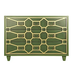 купить Зеленый комод "Emerald" 3 ящика арт DSC347ETG в интернет-магазине