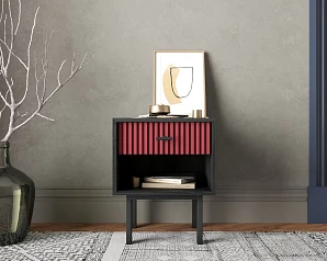 красивые Тумбочка с верхним ящиком "Emerson" арт EM11/red/L в интернет-магазине