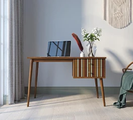 фото Стол рабочий "Berber" принт 20 с одной тумбой арт BB20/Print_20