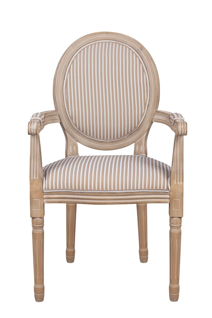 купить Мягкий стул с подлокотниками Volker Arm Orange Pinstripe в интернет-магазине