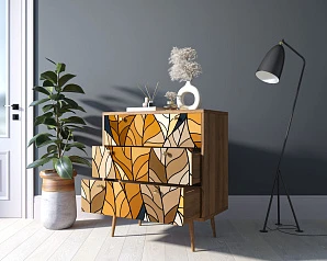 Комод "Berber" три ящика 08 принт арт BB40/Print_08 в интерьере