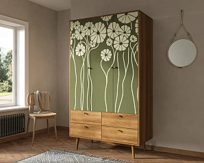 Шкаф трехстворчатый "Berber" принт 53 арт BB02/Print_53 в интернет-магазине