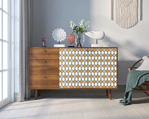 фото Комод "Berber" с двумя дверками и ящиками 22 принт арт BB05/Print_22 в интерьере