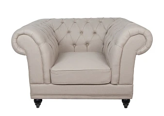 Низкое кресло Dasen Beige в интерьере