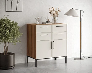 заказать Большой комод с четырьмя ящиками и дверками "Nicole" NLN17
