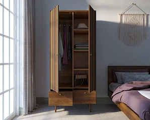 Шкаф двухстворчатый "Berber" принт 20 арт BB16/Print_20 в интерьере