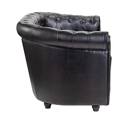 Кожаный диван лофт Karo V2 черный