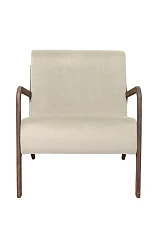 купить Низкое кресло с деревянными подлокотниками Mody Beige бежевый в интернет-магазине
