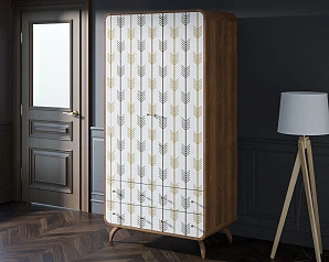 Шкаф в скандинавском стиле "Ellipse Print" с ящиками принт 2 арт EL15/print_02 в интернет-магазине