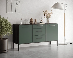 купить Комод две дверки и три ящика "Nicole" арт NEM08G в интернет-магазине