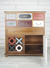 фото Вертикальный комод Gouache Birch (7 ящиков) арт G20017ETG/1 в интерьере