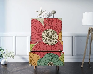 заказать Комод высокий "Berber" принт 5 арт BB10/Print_05 в интернет-магазине