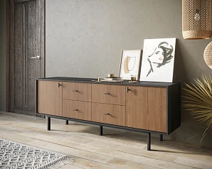 фото Комод две дверки и четыре ящика "Emerson" арт EM19 в интерьере