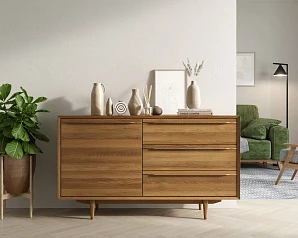 фото Комод "Bruni" с ящиками и дверкой арт BR-02 в интерьере