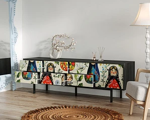 Комод с восемью ящиками "Emerson" Матрешки арт EM03/Art04 на заказ в интернет-магазине