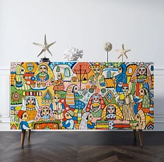 фото Комод "Berber" три дверки 1 принт арт BB01/Print_01