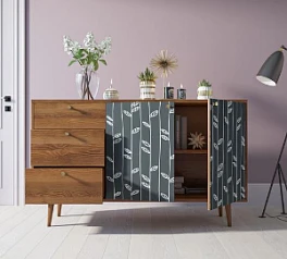 купить Комод "Berber" с двумя дверками и ящиками 18 принт арт BB05/Print_18 в интернет-магазине