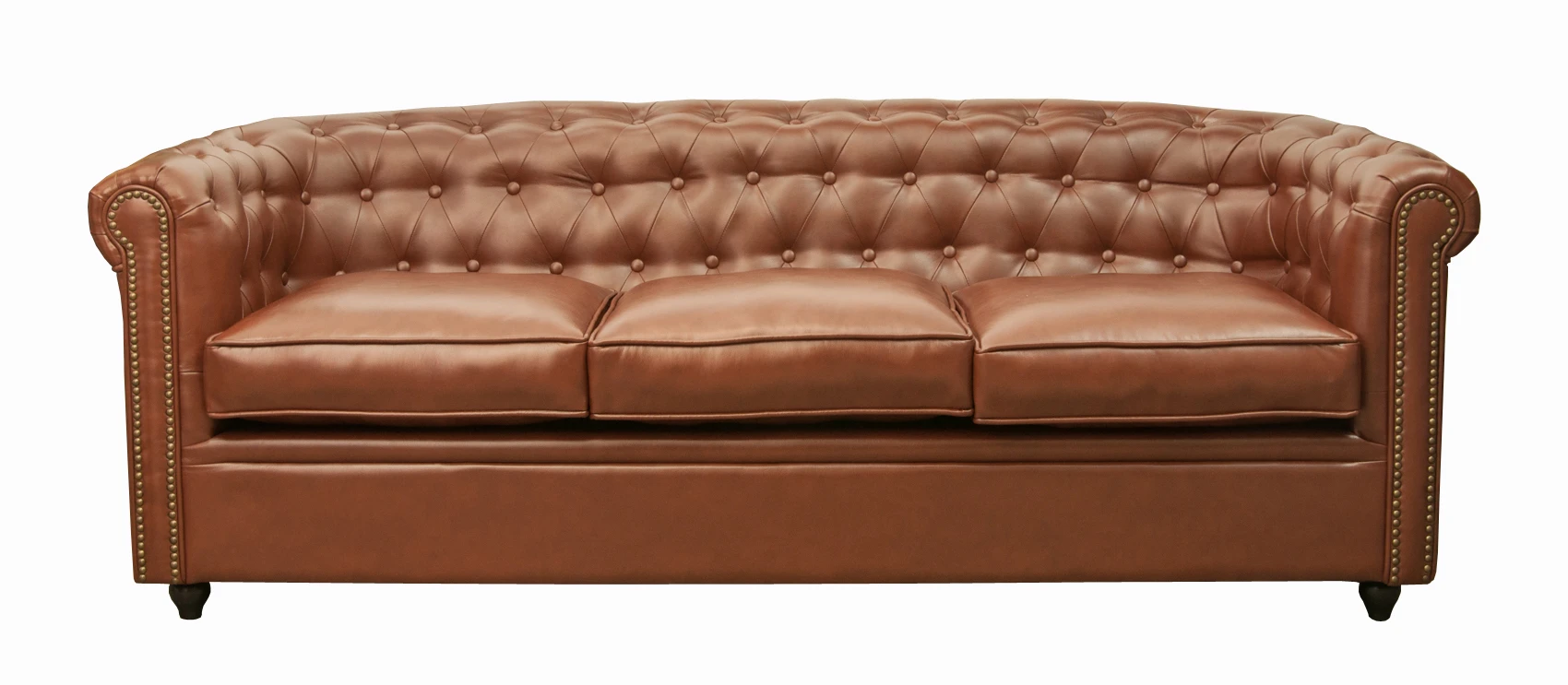 купить Трехместный диван кожаный лофт Karo brown 3S коричневый