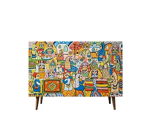 Комод "Berber" две дверки 1 принт арт BB04/Print_01 в интерьере