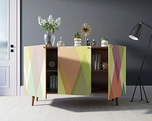 купить стильные Комод "Berber" три дверки 16 принт арт BB01/Print_16 в интернет-магазине