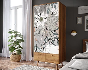 красивые Шкаф двухстворчатый "Berber" принт 50 арт BB16/Print_50