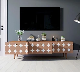 купить стильные Комод "Berber" с ящиками низкий под TV принт 17 арт BB19/Print_17 в интернет-магазине