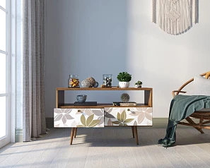 Консоль "Berber" с двумя ящиками принт 27 арт BB22/Print_27