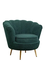 купить стильные Низкое кресло ракушка Pearl зеленый Boucle