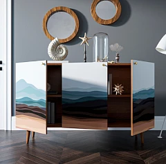 заказать Комод "Berber" три дверки 11 принт арт BB01/Print_11 в интернет-магазине