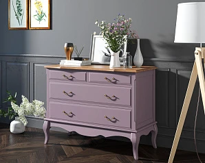 Комод «Leontina Lavanda» на 4 ящика арт ST9315L в интерьере
