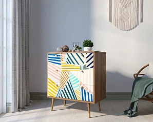 фото Комод "Berber" три ящика 42 принт арт BB40/Print_42 в интерьере