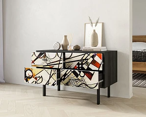 Комод с четырьмя ящиками "Emerson" by Kandinsky арт EM05/Print_01 в интернет-магазине