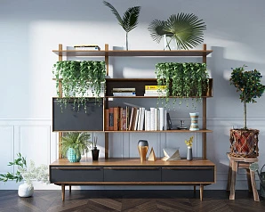 купить Стеллаж "Bruni Black" с ящиками арт BR-20Black