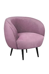 заказать стильное Мягкое кресло Benee Pink на черных ножках